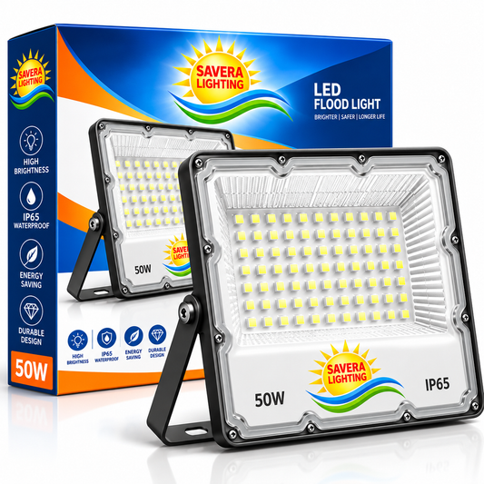 SAVERA LIGHTING 50W LED Street Light for Roads, Gardens, Parking Areas and Outdoor Use